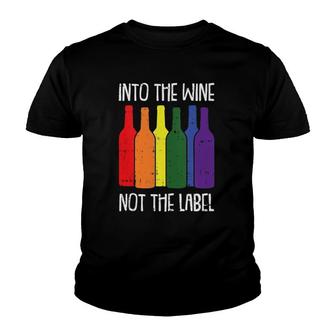 Into The Wine Not The Label Gay Pride Funny Drinking Lgbt-Q Youth T-shirt | Mazezy