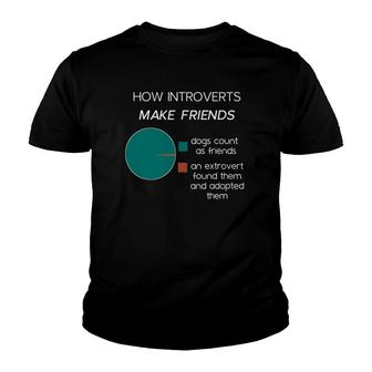Introvert Funny Introverts Pie Chart Meme Youth T-shirt | Mazezy