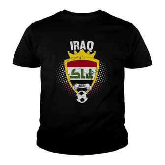Iraq Soccer 2021 Iraqi Flag National Team Cup Youth T-shirt | Mazezy