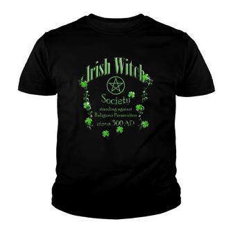 Irish Witch St Patrick's Day Youth T-shirt | Mazezy