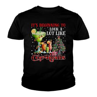 It's Beginning To Look A Lot Like Cocktails Youth T-shirt | Mazezy
