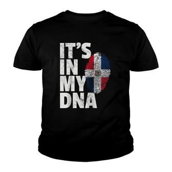 It's In My Dna Dominican Republic Flag Official Pride Gift Raglan Baseball Tee Youth T-shirt | Mazezy