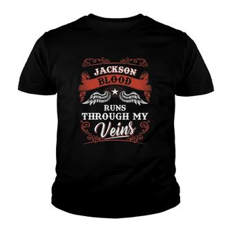 Jackson Blood Runs Through My Veins 1K2d Youth T-shirt - Thegiftio UK