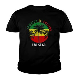 Jamaica Is Calling I Must Go Jamaican Beach Vacation Sunset Youth T-shirt | Mazezy