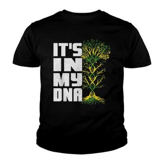 Jamaica Jamaican Flag It's In My Dna Tree Patriotic Apparel Youth T-shirt | Mazezy