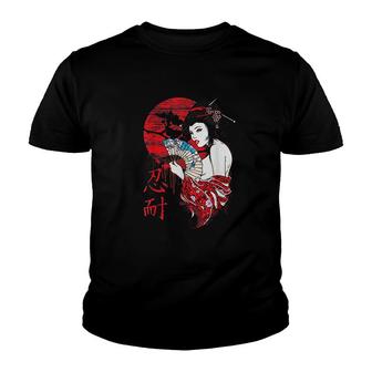 Japanese Geisha Youth T-shirt | Mazezy