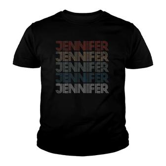 Jennifer Name Retro Vintage Youth T-shirt - Thegiftio UK