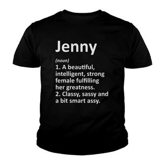 Jenny Definition Personalized Name Funny Christmas Gift Youth T-shirt | Mazezy