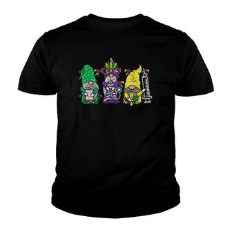 Jester Gnomes Nurse Mardi Gras Women Rn Icu Nicu Er Scrub Youth T-shirt - Thegiftio UK