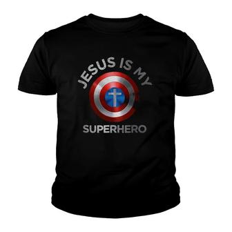 Jesus Is My Superhero Cute Powerful Christian Gift Youth T-shirt | Mazezy