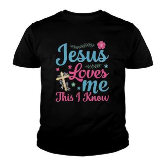 Jesus Loves Me This I Know Easter Day Quotes Youth T-shirt | Mazezy
