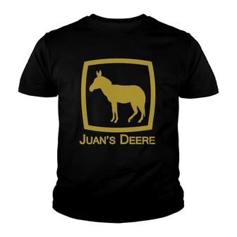 Juan's Deere Funny Immigration Novelty Caravan Parody Youth T-shirt | Mazezy