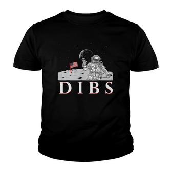 July 4Th Dibs Usa Flag On Moon Astronaut Space Youth T-shirt | Mazezy