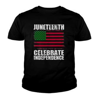 Juneteenth African Flag Black Independence Gift Youth T-shirt | Mazezy