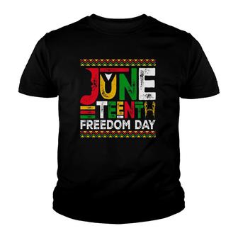 Juneteenth Freedom Day Since 1865 Black History Month Handcuffed Fists Youth T-shirt | Mazezy