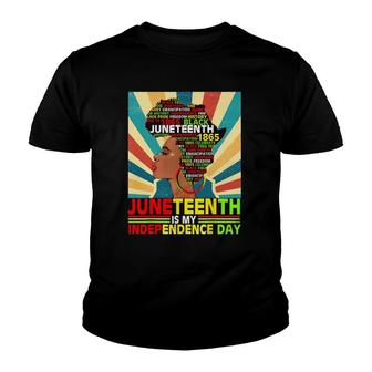 Juneteenth Is My Independence 1865 Black Women 4Th July Tee Youth T-shirt - Thegiftio UK