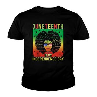 Juneteenth Is My Independence Day Black Pride Us Freedom Youth T-shirt | Mazezy