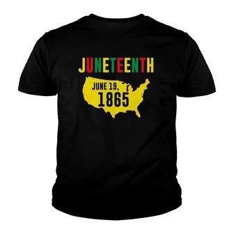 Juneteenth June 19 1865 Black Pride History Black Freedom Youth T-shirt | Mazezy