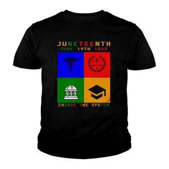Juneteenth June 19Th 1865 Change The System Youth T-shirt | Mazezy