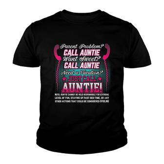 Just Call Auntie Awesome Aunt Gift V2 Youth T-shirt - Thegiftio UK