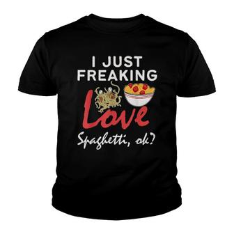 Just Freaking Love Spaghetti Youth T-shirt | Mazezy UK