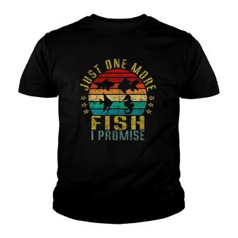 Just One More Fish I Promise Funny Retro Youth T-shirt | Mazezy UK