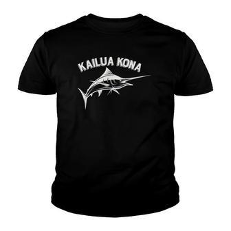 Kailua Kona, Hawaii Marlin Fishing Product Youth T-shirt | Mazezy