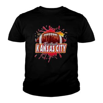 Kansas City Football Retro Vintage Missouri Chief Youth T-shirt | Mazezy