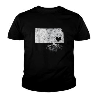 Kansas Roots I Love Kansas Youth T-shirt | Mazezy