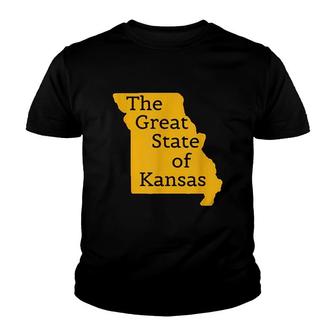 Kansas The Great State Of Kansas Youth T-shirt | Mazezy