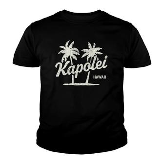 Kapolei Hawaii Vintage 70S Palm Trees Graphic Youth T-shirt | Mazezy