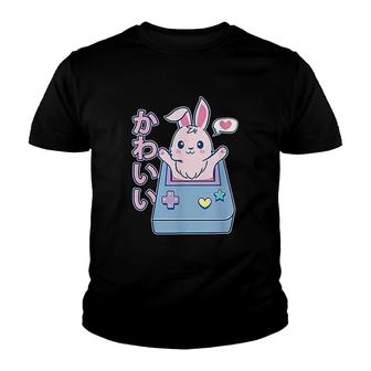 Kawaii Gamer Bunny Rabbit Pastel Cute Youth T-shirt - Thegiftio UK