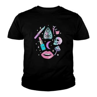 Kawaii Witch Creepy Cute Graphic Youth T-shirt | Mazezy