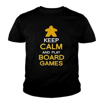 Keep Calm And Play Board Games Board Gaming Gift Youth T-shirt | Mazezy