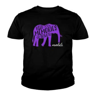 Keep Memories Alive End Alz Elephant Alzheimers Awareness Youth T-shirt - Thegiftio UK