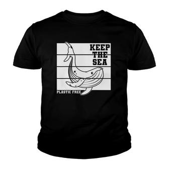 Keep The Seas Plastic Free Climate Change Youth T-shirt | Mazezy