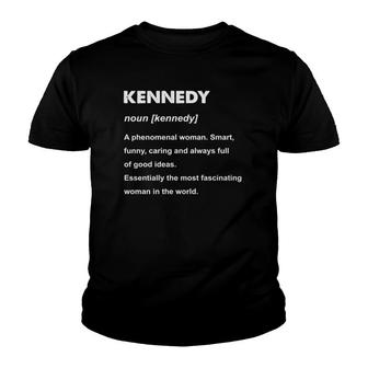 Kennedy Definition Personalized Name Youth T-shirt | Mazezy