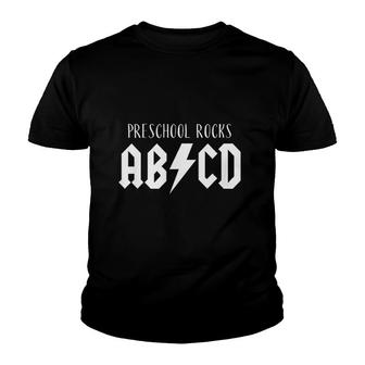 Kids Preschool Rocks Funny Gag PreK Gift ABCD Rock Youth T-shirt - Seseable