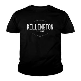 Killington Vermont Graphic Distressed Vintage Ski Youth T-shirt | Mazezy DE