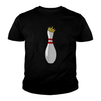 King Pin Funny Bowling King Pin Youth T-shirt | Mazezy