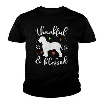 Lagotto Romagnolo Thanksgiving Dog Thankful Blessed Mom Gift Youth T-shirt | Mazezy