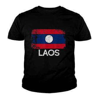 Lao Laotian Flag V2 Youth T-shirt - Thegiftio UK