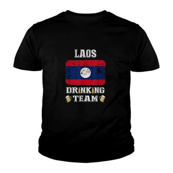 Laos Drinking Team Funny Beer Youth T-shirt | Mazezy