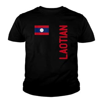 Laotian Flag And Laos Roots Youth T-shirt | Mazezy