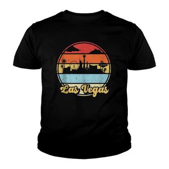 Las Vegas Nv Skyline Silhouette Cityscape Vintage Las Vegas Youth T-shirt | Mazezy