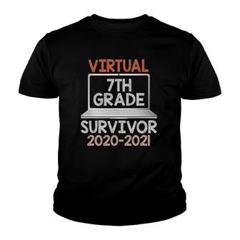 Last Day Of School Virtual 7Th Grade Survivor 2020-2021 Ver2 Youth T-shirt