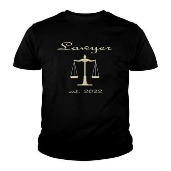 Law School Graduation Gift For Lawyers Est 2022 Graduates Youth T-shirt - Thegiftio UK