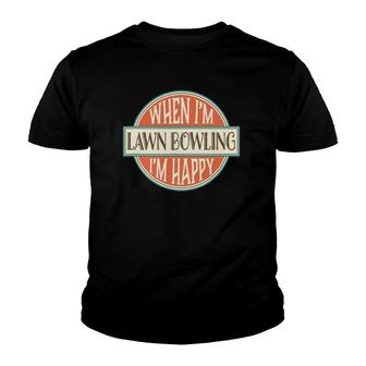 Lawn Bowling Funny Vintage Sports Bowler Tee Youth T-shirt | Mazezy