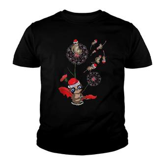 Lazy Animal Christmas Dandelion Animal Xmas Cute Sloth Youth T-shirt | Mazezy