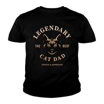 Legendary The Best Cat Dad Youth T-shirt | Mazezy